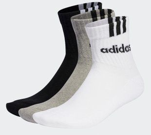 Шкарпетки Adidas C 3S LIN 3P чорний, сірий, білий Уні L (43-45) IC1296 фото
