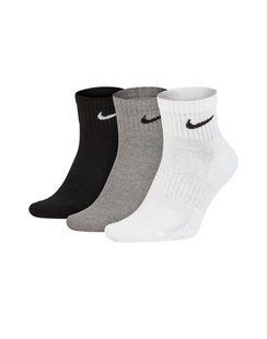 Шкарпетки Nike U NK EVERYDAY CUSH ANKLE 3PR чорний, білий, сірий Уні 46-50 SX7667-964 фото