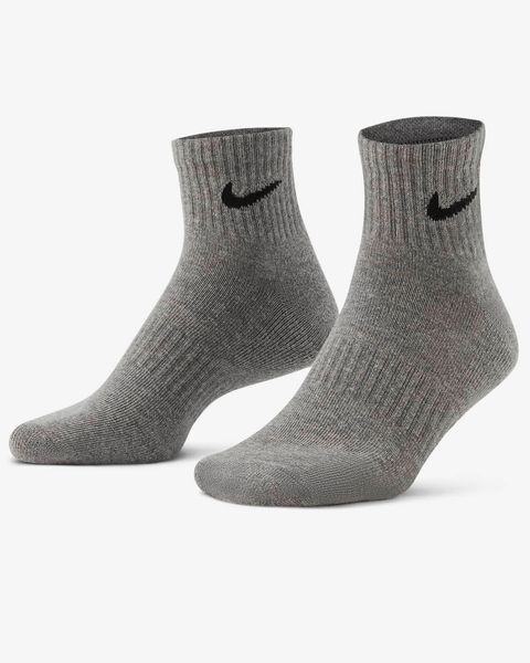 Шкарпетки Nike U NK EVERYDAY CUSH ANKLE 3PR чорний, білий, сірий Уні 46-50 SX7667-964 фото