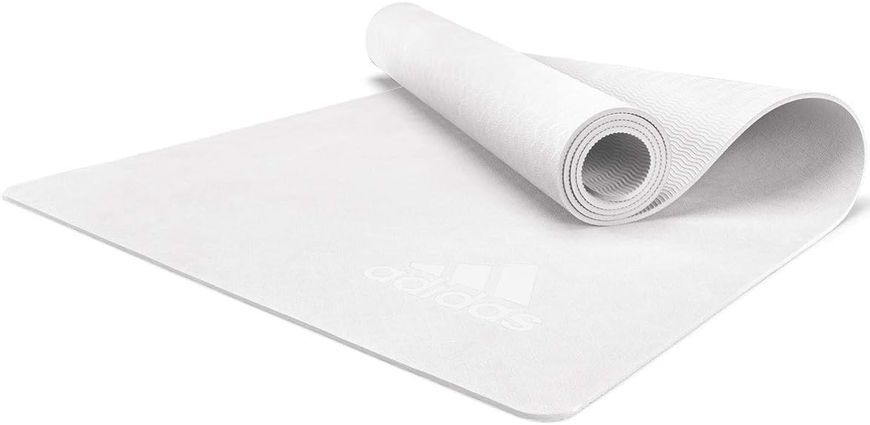 Килимок для йоги Adidas Premium Yoga Mat білий Уні 176 х 61 х 0,5 см ADYG-10300WH фото