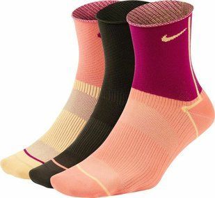 Шкарпетки Nike W NK EVRY PLUS LTWT ANKLE -3PR чорний, рожевий, жовтий Жін 34-38 CK6021-903 фото