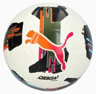 М'яч футбольний Puma Orbita 5 FUSION білий, чорний, болотний Уні 5 084331-01 фото