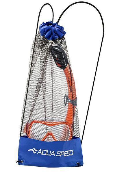 Набір маска і трубка Aqua Speed ALIZE FS + SAMOS 61090 помаранчевий Уні OSFM 621-75 фото