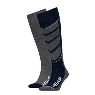 Шкарпетки гірськолижні Head UNISEX SKI V-SHAPE KNEEHIGH 2PPK синій, сірий Уні 31-34 791004001-277 фото