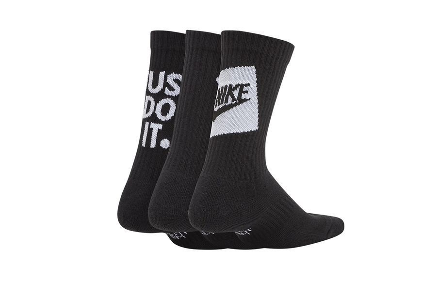 Шкарпетки Nike Y NK EVERYDAY CUSH CREW 3PR чорний Діт 38-42 SK0065-010 фото