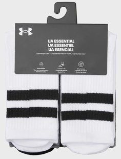 Шкарпетки UA Essential 6pk Crew білий, сірий, чорний Уні LG 1387058-101 фото