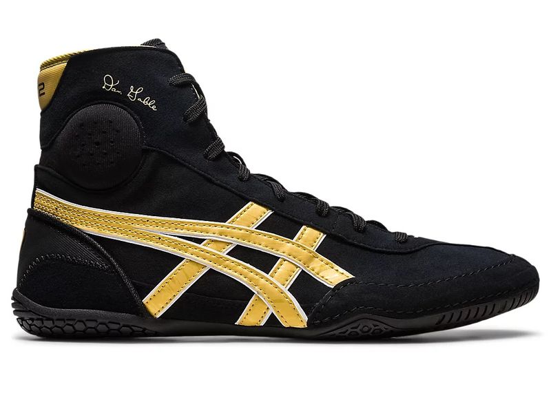 ASICS Dan Gable Evo 3 wrestling/boxing shoe size EUR42.5/US10/UK9/27cm Black/Pure Gold