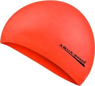Шапка для плавання Aqua Speed SOFT LATEX 5733 неоновий, помаранчевий Уні OSFM 122-75 фото