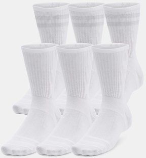 Шкарпетки UA Essential 6pk Crew білий Уні LG 1387058-100 фото