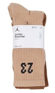 Шкарпетки Nike Nike U J ESSENTIAL CREW 3PR - 144 білий, коричневий, бежевий Уні 46-50 DA5718-901 фото