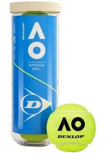 М'ячі для тенісу Dunlop Australian Open 3 ball пластик банка 601601 фото