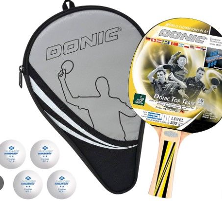 Ping-pong set Donic Top Team 500 Gift set (racket + cover + 4 balls)