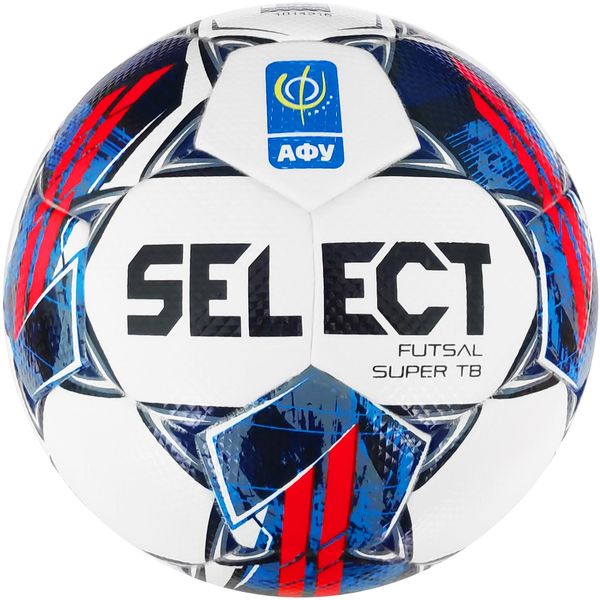 М'яч футзальний Select FUTSAL SUPER TB v22 АФУ біло-чевоний, синій Уні 4 361346-013 фото