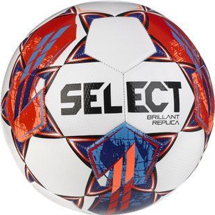М'яч футбольний Select BRILLANT REPLICA v23 біло-червоний Уні 5 099386-257 фото