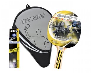 Ping-pong set Donic Top Team 500 Gift set (racket + cover + 3 balls)