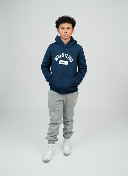 Дитяча флісова толстовка, худі Nike Wrestling Disc Club Fleece, розмір YM синя (APS429-419) APS429-419 фото