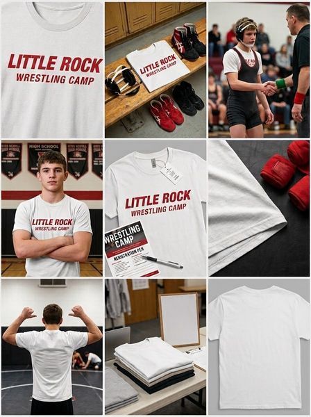 Футболка Little Rock Wrestling Camp р. M біла (kl4578f) kl4578f фото