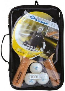 Ping-pong set Donic Persson 500 cork 2-player set (2 rackets + cover + 3 balls)