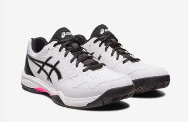 Кроссовки мужские Asics Gel-Dedicate 7 white/black/pink (44) 10 1041A223-104 фото