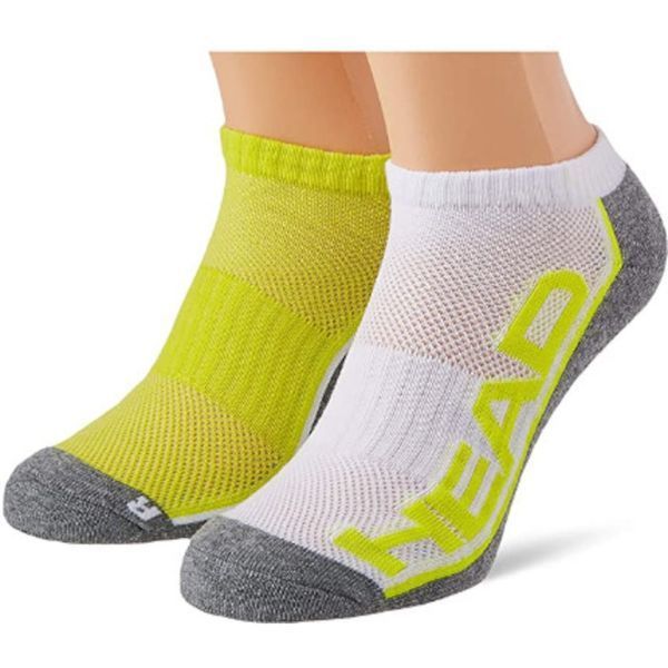 Шкарпетки Head PERFORMANCE SNEAKER 2P UNISEX жовтий, сірий, білий Уні 39-42 791018001-004 фото