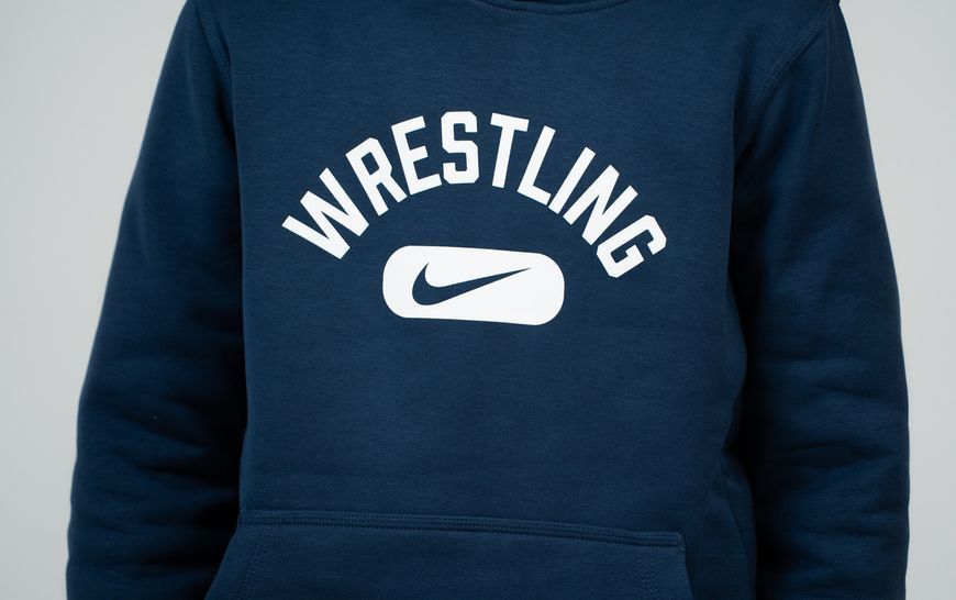 Дитяча флісова толстовка, худі Nike Wrestling Disc Club Fleece, розмір XYL синя (APS429-419) APS429-419 фото