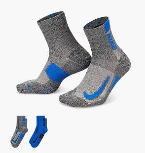 Шкарпетки Nike U NK MLTPLIER ANKLE 2PR - 144 сірий, синій Уні 38-42 SX7556-937 фото
