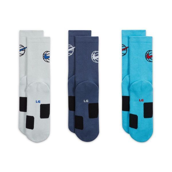 Шкарпетки Nike U NK ED CREW BBALL 3PR 144 світло-блакитний, синій, бірюзовий Уні 42-46 DA2123-900 фото