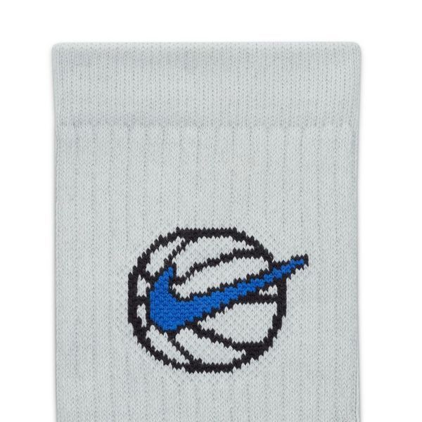 Шкарпетки Nike U NK ED CREW BBALL 3PR 144 світло-блакитний, синій, бірюзовий Уні 42-46 DA2123-900 фото