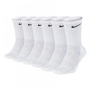 Шкарпетки Nike U NK EVERYDAY CUSH CREW 6PR-BD білий Уні 46-50 SX7666-100 фото