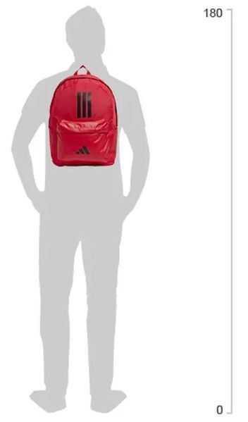 Рюкзак Adidas CLSC BARS 3S 27,5L рубіновий Уні 15х31х44 см IS7043 фото
