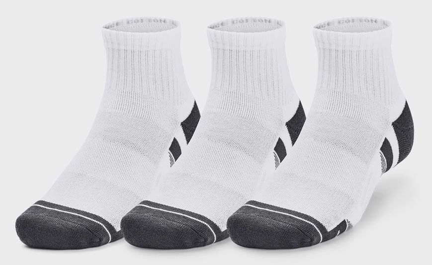 Шкарпетки UA Performance Cotton 3p Qtr білий Уні LG 1379528-100 фото