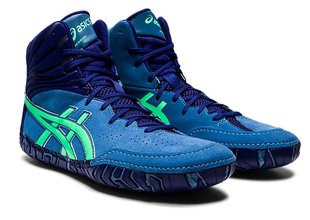 ASICS Aggressor 5 wrestling/boxing shoe size EUR40.5/US8.5/UK7.5/26cm Azure/New Leaf