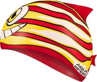 Шапка для плавання Aqua Speed ZOO FISH 8694 червоний, жовтий, білий Діт OSFM 115-31-fish фото