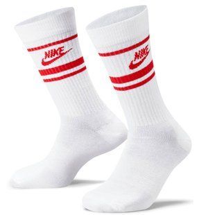Шкарпетки Nike U NK NSW EVERYDAY ESSENTIAL CR 3PR білий, червоний Уні 34-38 DX5089-102 фото