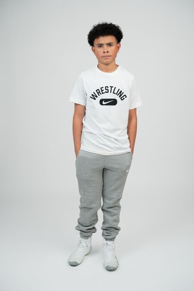 Детская футболка Nike Wrestling Disc Dri-FIT размер YXL белая (APS366-100) APS366-100 фото
