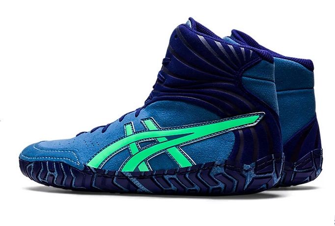 Борцовки ASICS Aggressor 5 р40.5 (26см) сине-зеленые 1081A048-400 фото