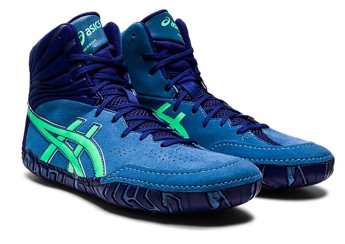 Борцівки ASICS Aggressor 5 р40.5 (26см) синьо-зелені 1081A048-400 фото