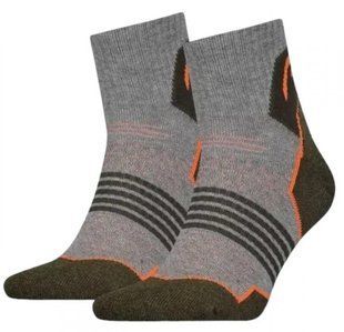 Шкарпетки Head HIKING QUARTER 2P UNISEX сірий, чорний, помаранчевий Уні 39-42 701219909-001 фото