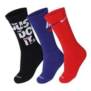 Шкарпетки Nike U NK EVERYDAY PLUS CUSH CREW чорний, синій, червоний Уні 34-38 DH3822-905 фото