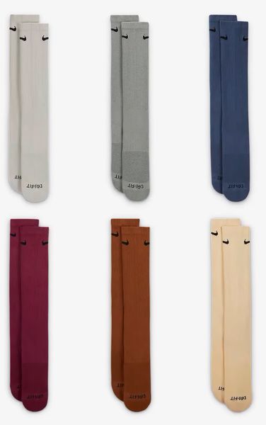 Шкарпетки Nike U NK ED PLS CSH CRW 6PR - 132 білий, сірий, синій, червоний, рожевий Чол 34-38 SX6897-905 фото