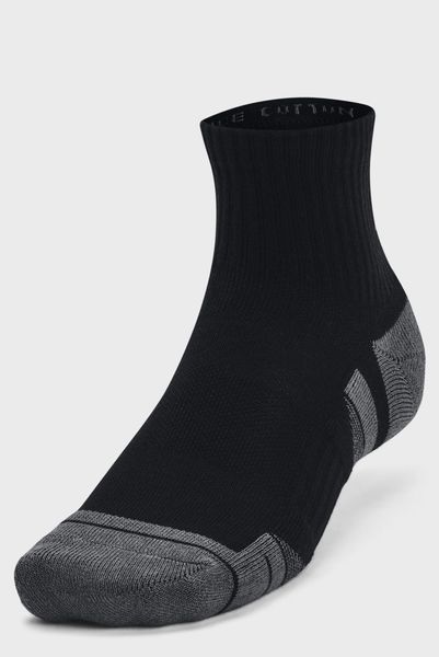 Шкарпетки UA Performance Cotton 3p Qtr чорний Уні MD 1379528-001 фото