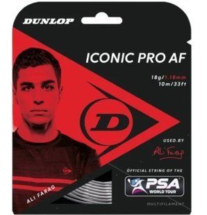 Струна для сквошу Dunlop SAC ICONIC AF 18G black 10m 624872 фото
