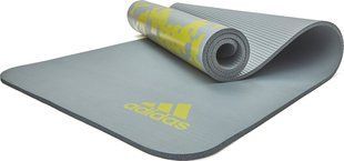 Килимок для йоги Adidas Tie-Dye Yoga Mat сірий, жовтий Уні 183 х 61 х 1 см ADYG-10200GR фото
