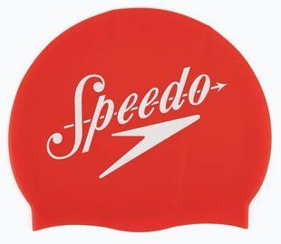 Шапка для плавання Speedo SLOGAN PRT CAP AU червоний, білий Уні OSFM 8-0838514614 фото
