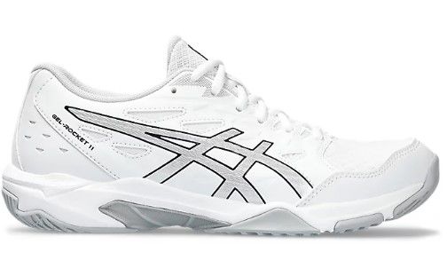 Women's squash shoes Asics Gel-Rocket 11 white/silver (36) 5.5