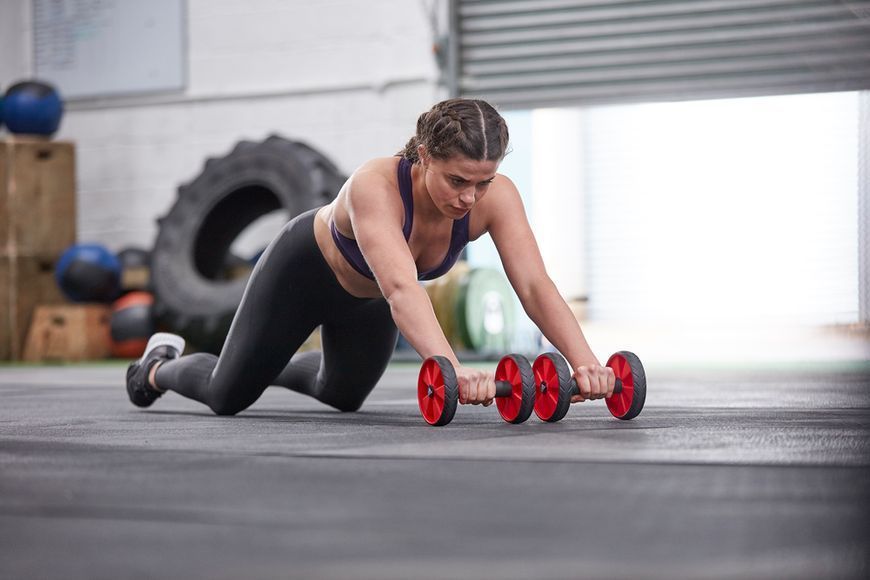 Ролики для пресу Adidas Core Rollers чорний, червоний Уні ONE SIZE ADAC-11604 фото