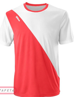 Футболка чоловіча Wilson TEAM II CREW white-coral S WRA794008 фото