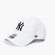 Кепка 47 Brand DP NEW YORK YANKEES білий, сірий Уні OSFA B-CLZOE17WBP-WHB фото 1