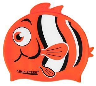 Шапка для плавання Aqua Speed ZOO NEMO 5758 помаранчева рибка Діт OSFM 115-75-nemo фото