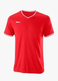 Футболка чоловіча Wilson TEAM II HIGH V-NECK Team red S WRA794103 фото